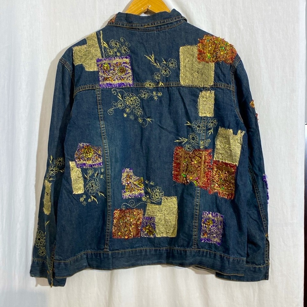 Chico’s Vintage Patchwork With Beads & Embroidere… - image 5